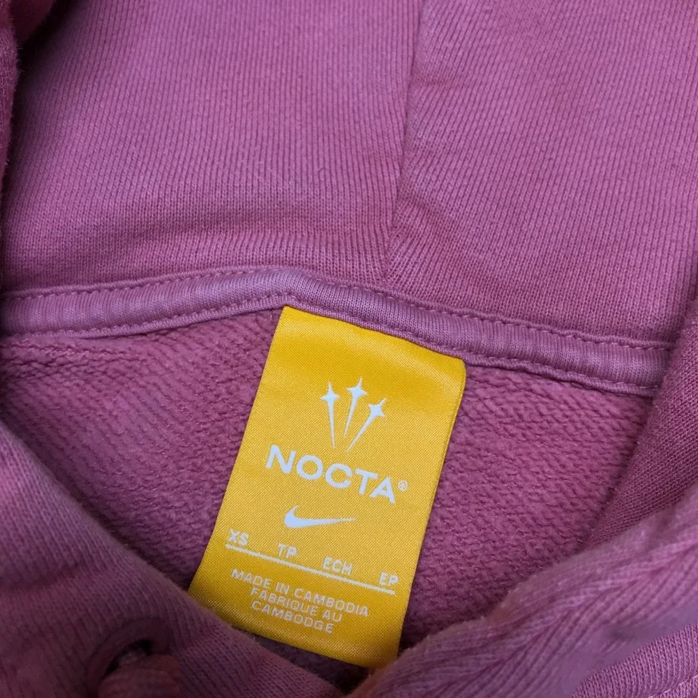 Nike X‎ Drake Nocta Hoodie Mens Size XS Berry Pink Pullover Fleece Reflective